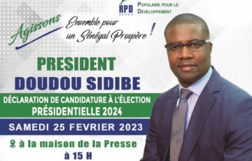 Le Sénégal a rendez-vous avec l’histoire, dit le président SIDIBÉ